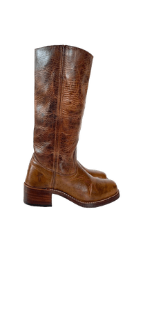 Frye Brown Leather Vintage Campus Boots