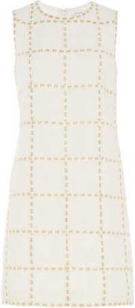 Andrew Gn Check-Detailed Wool Mini Shift Dress