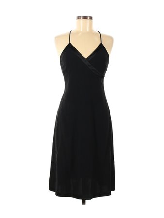 Emporio Armani Solid Black Casual Dress Size 8 - 85% off | thredUP