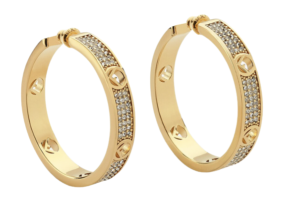 FENDI F Is Fendi Earrings Gold-coloured earrings