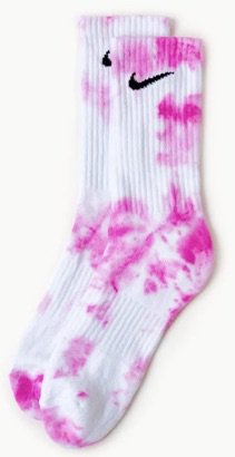 pink tie dye Nike socks