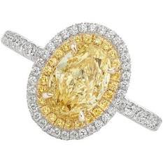 5 carat yellow diamond oval cut