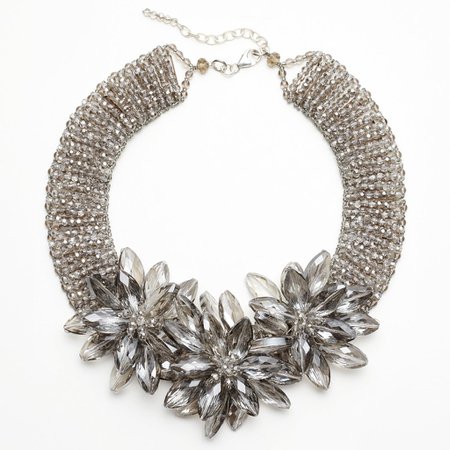 Crystal Flower necklace - smokey – MaiTai Collection