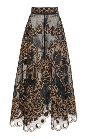 Ladybeetle Fortune Appliquéd Tulle Maxi Skirt by Zimmermann | Moda Operandi