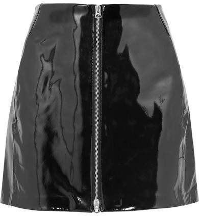 Heidi Patent-leather Mini Skirt - Black