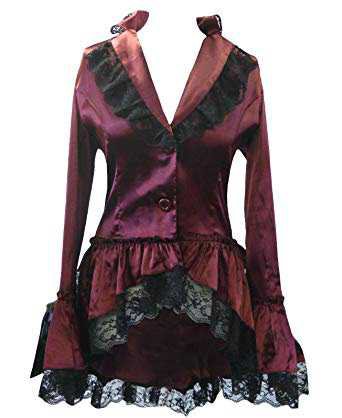jacket burgundy lace satin goth gothic