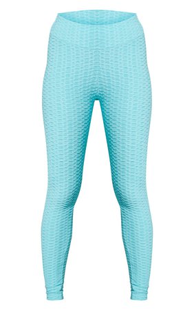 Blue Bubble Scrunch Butt Gym Leggings | PrettyLittleThing USA