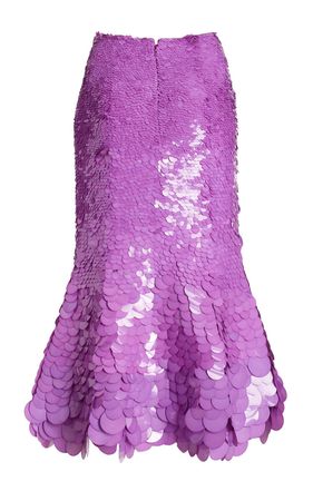 Paillette-Sequined Midi Skirt By Oscar De La Renta | Moda Operandi