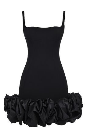 House of CB | 'Lilou' Black Ruffle Hem Dress