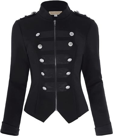 Kate Kasin Womens Victorian Steampunk Ringmaster Jacket Military Blazer at Amazon Women’s Clothing store