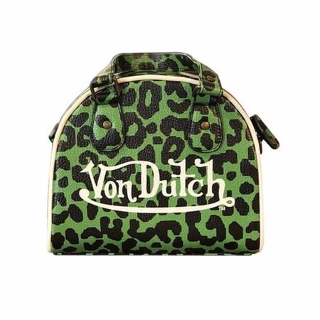 Von Dutch- Green leopard handbag