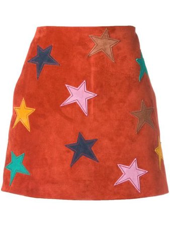 Saint Laurent Star Patch Mini Skirt