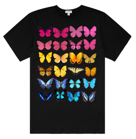 subtle butterfly and moth pansexual pride shirt