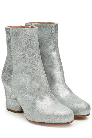 Metallic Leather Ankle Boots Gr. IT 37.5