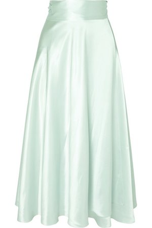 HARMUR | Silk-satin wrap midi skirt | NET-A-PORTER.COM