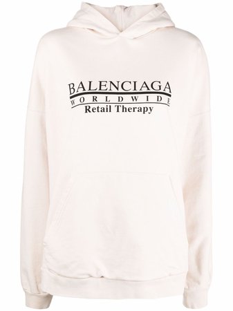Balenciaga Retail Therapy Logo Hoodie - Farfetch