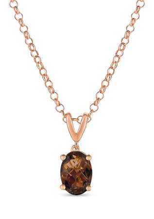 Le Vian® 1 ct. t.w. Chocolate Quartz Pendant Necklace in Sterling Silver