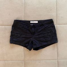 black y2k cargo shorts