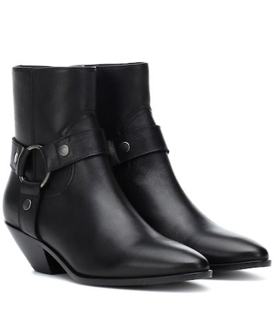 West Harness leather ankle boots