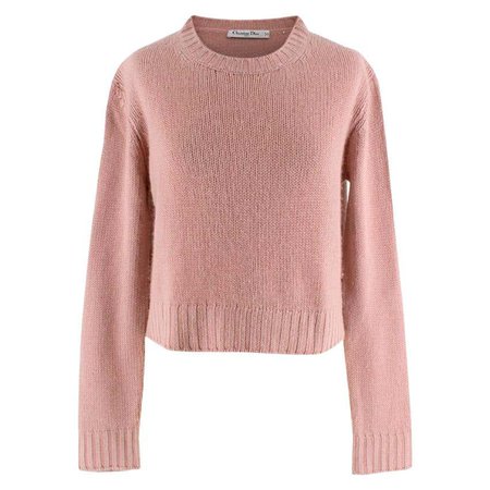 Christian Dior Pink Knit J'Adior 8 Cashmere Sweater