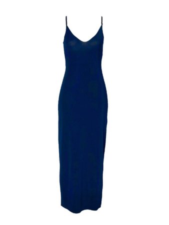 navy blue slip dress