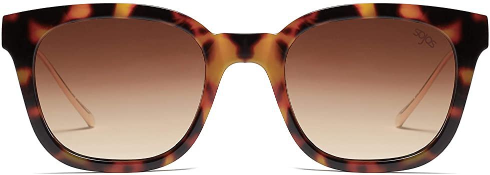 amazon.com Amazon.com: SOJOS Classic Square Polarized Sunglasses Unisex UV400 Mirrored Glasses SJ2050 with Tortoise Frame/Gradient Brown Lens: Shoes | ShopLook