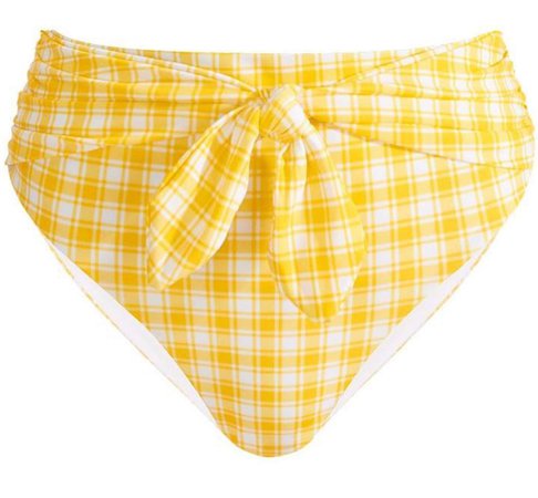 yellow plaid bikini bottom