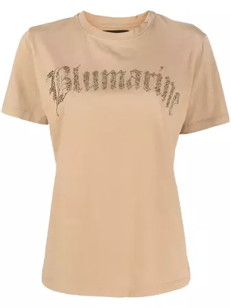 Blumarine logo-print Cotton T-shirt - Farfetch