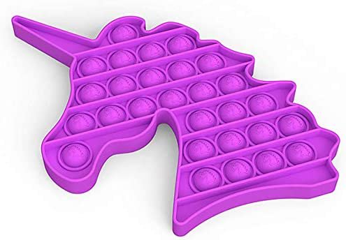 Amazon.com : Push pop it Fidget Toys | Squeeze Silicone | Adult and Kid Stress Reliever | Autism Special | Push pop Bubble Fidget Sensory Toy (Purple (Unicorn)) : Office Products