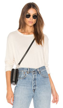 The Great The Crop Tee in Washed White | REVOLVE