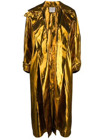 Forte Forte metallic oversized coat gold 7262MYCOAT - Farfetch