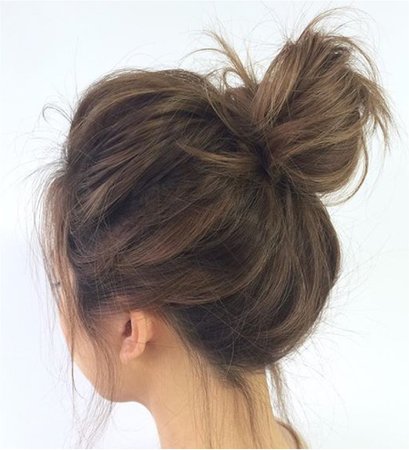 hair in bun