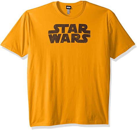 Amazon.com: Star Wars Mens Simplest Logo Graphic Tee, Gold, Large: Clothing
