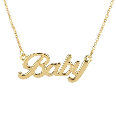 Gold 'baby' necklace