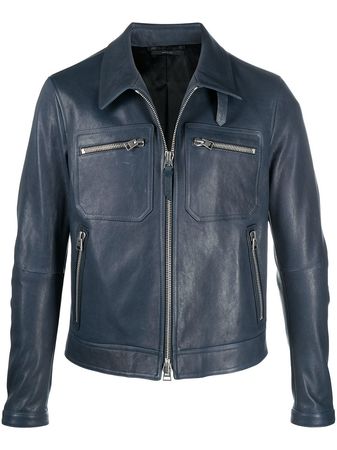 TOM FORD zip-pocket Leather Jacket - Farfetch