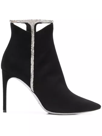 René Caovilla Jewel Embellished Ankle Boots - Farfetch