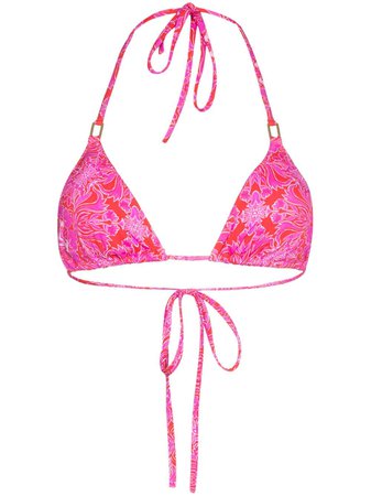 Shop pink Melissa Odabash floral print bikini top with Express Delivery - Farfetch