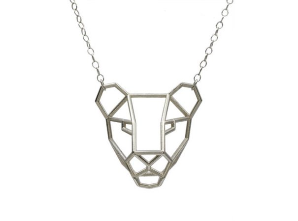 lioness silver pendant
