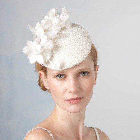 Beaded Cocktail Hat With Orchids -Jane Taylor