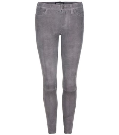 The Stiletto suede cropped skinny trousers