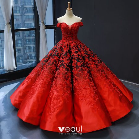 luxury-gorgeous-red-black-satin-dancing-prom-dresses-2020-ball-gown-off-the-shoulder-short-sleeve-backless-appliques-lace-beading-pearl-floor-length-long-ruffle-formal-dresses-800x800.jpg (800×800)