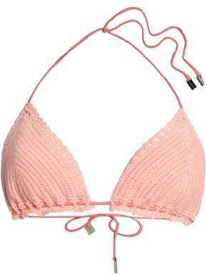 Crochet-knit Triangle Bikini Top