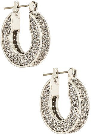 Pave Baby Celine Hoops