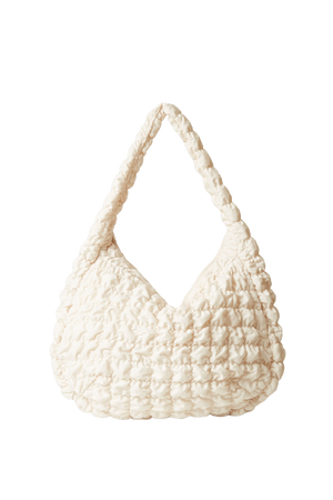 Cos - QUILTED OVERSIZED SHOULDER BAG in Off-White