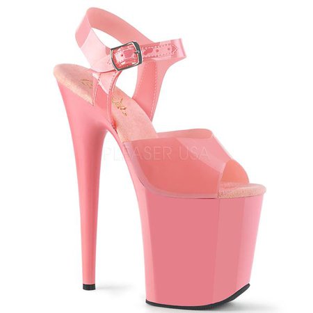 8" Heel FLAMINGO-808N Baby Pink | Shoecup.com