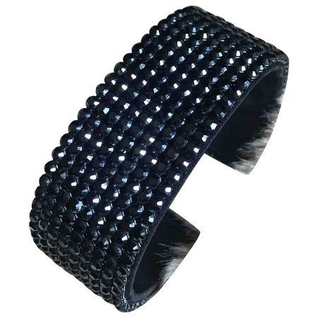Leather bracelet Swarovski Black in Leather - 6096801