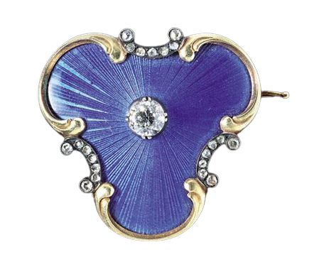 Fabergé gold, enamel and jewelled brooch, Moscow, circa 1900