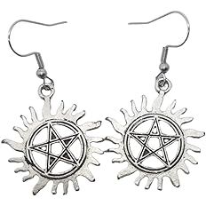 Amazon.com: Anti-Possession Symbol Winchester Tattoo Earrings Supernatural Silver : Handmade Products
