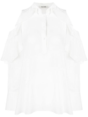 Roberto Cavalli cold shoulder blouse