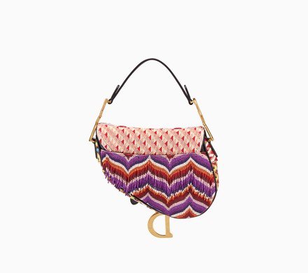Mini Saddle bag in embroidered canvas - Dior